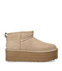 UGG Beige Classic Ultra Mini Platform Boots 50