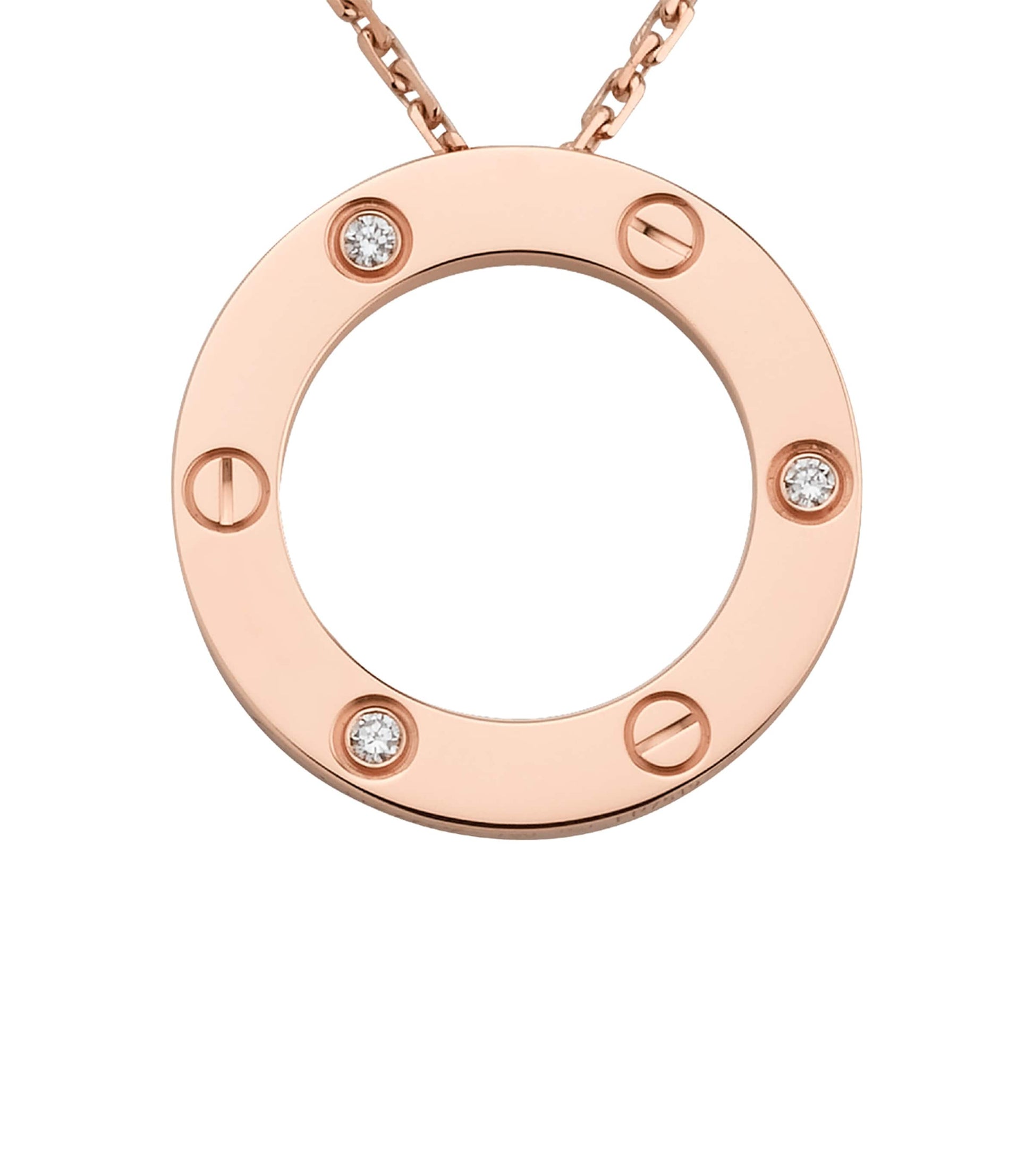 Cartier Rose Gold and Diamond LOVE Necklace
