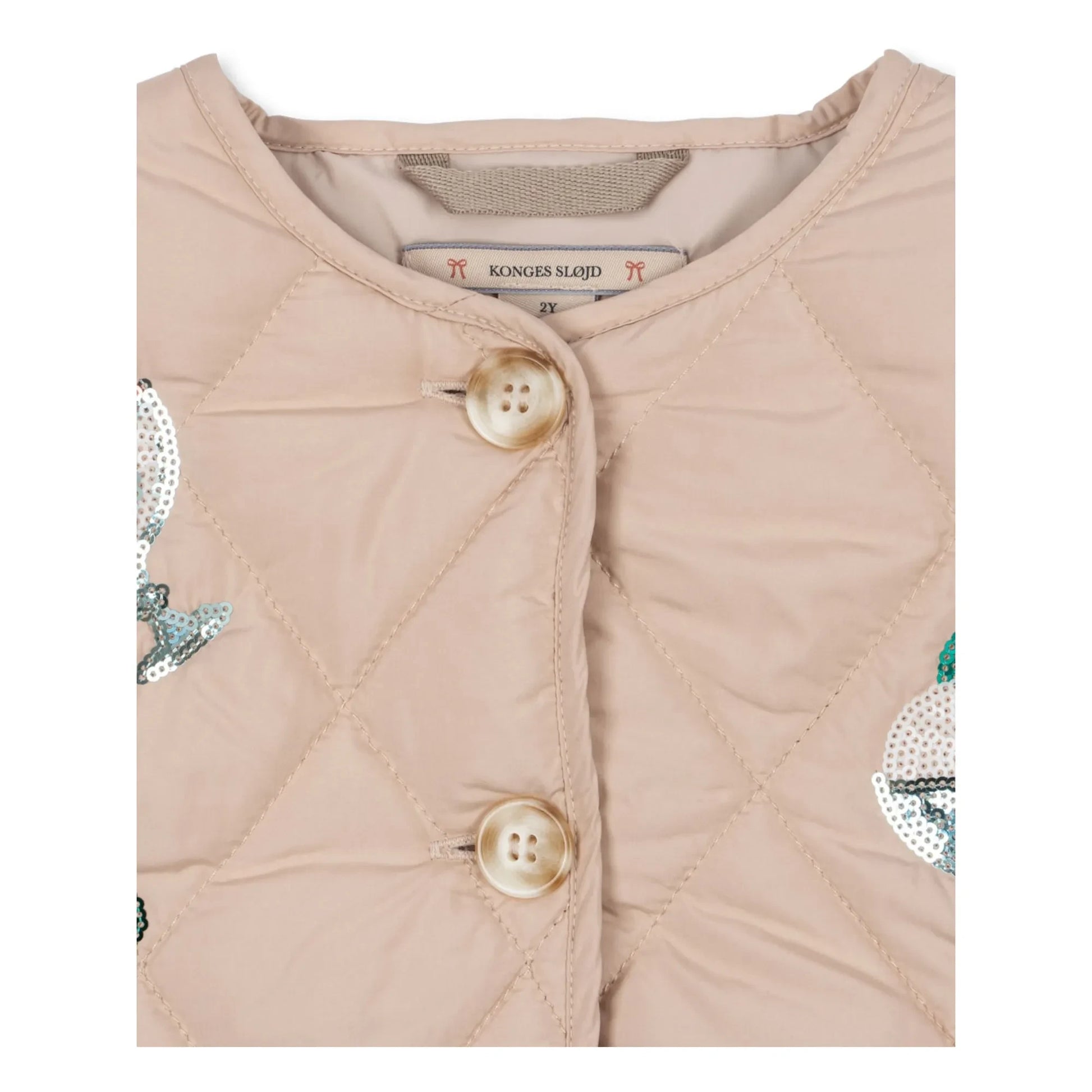 Konges Sløjd - Flora Glaces Sequins Quilted Jacket | Pale Pink