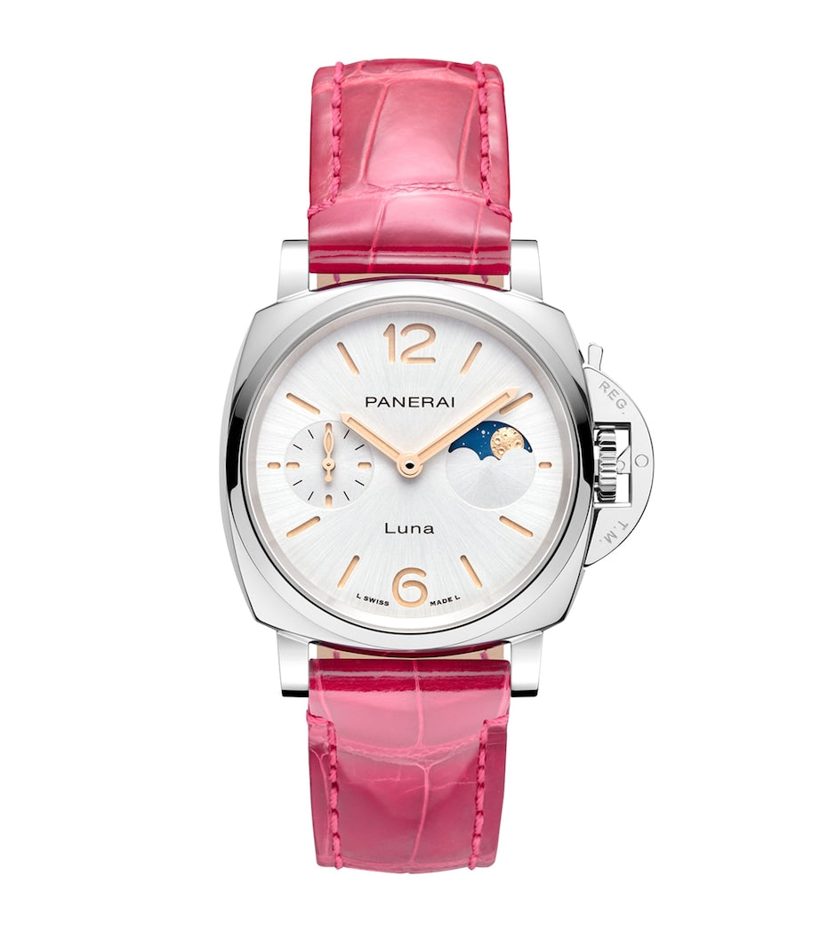 Stainless Steel Luminor Due Luna Watch 38mm