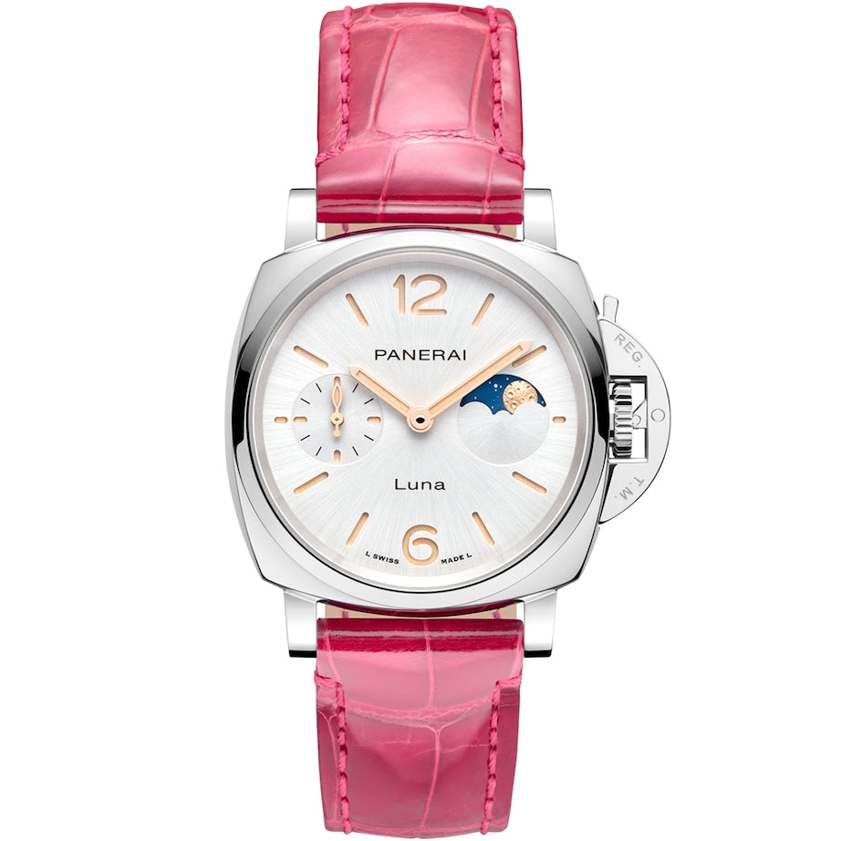 Stainless Steel Luminor Due Luna Watch 38mm