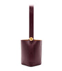 LOEWE Burgundy Medium Leather Pebble Bucket Bag