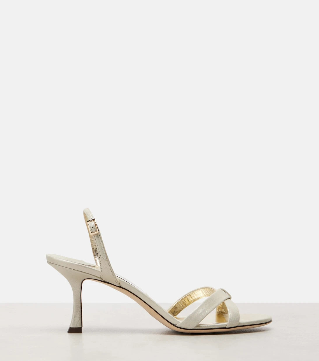 Jimmy Choo - صندل Elsy 70 من الجلد المعدني