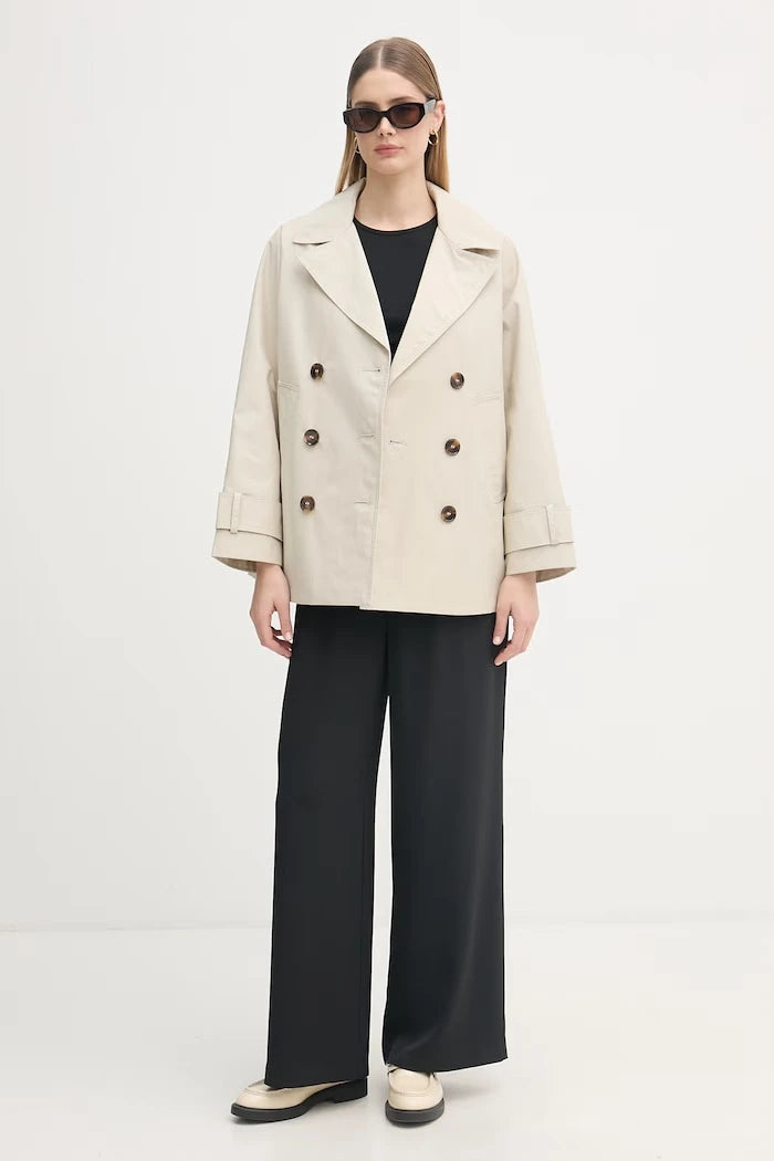 Barbour kısa kadın pamuklu trençkot Maisy