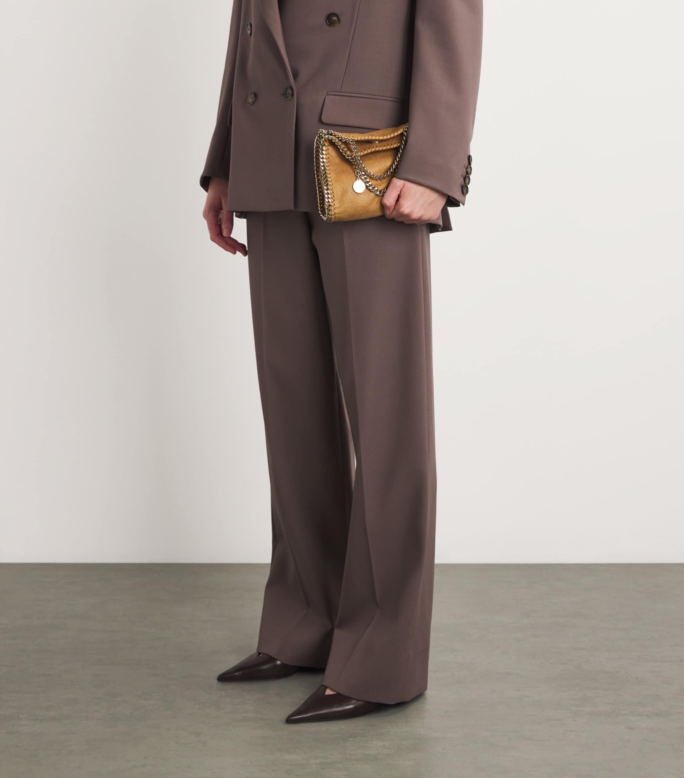 Orange Mini Falabella Shaggy Deer Tote Bag