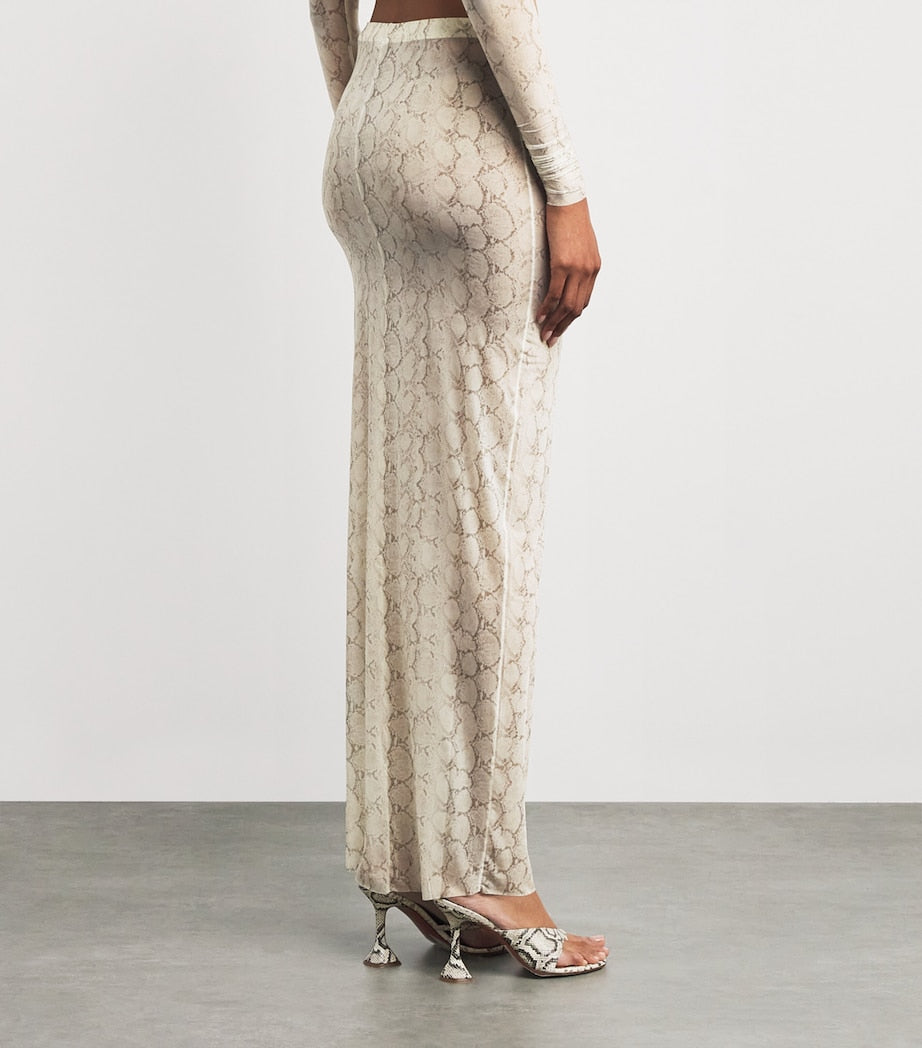 Skims Multi Milky Sheer Maxi Skirt