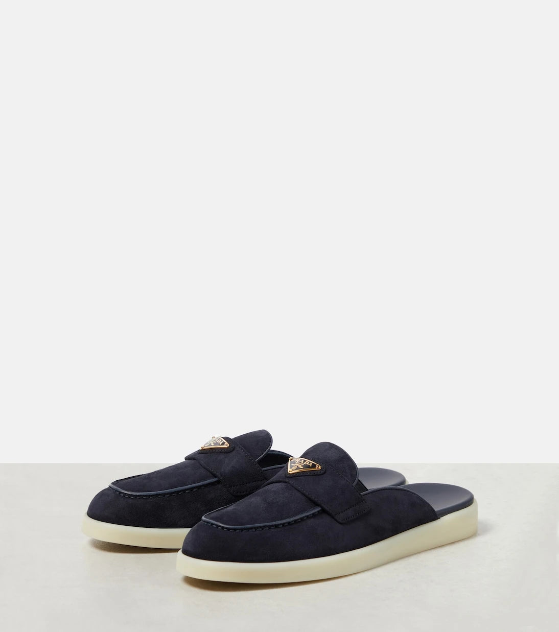 Prada - Saint Tropez suede slippers