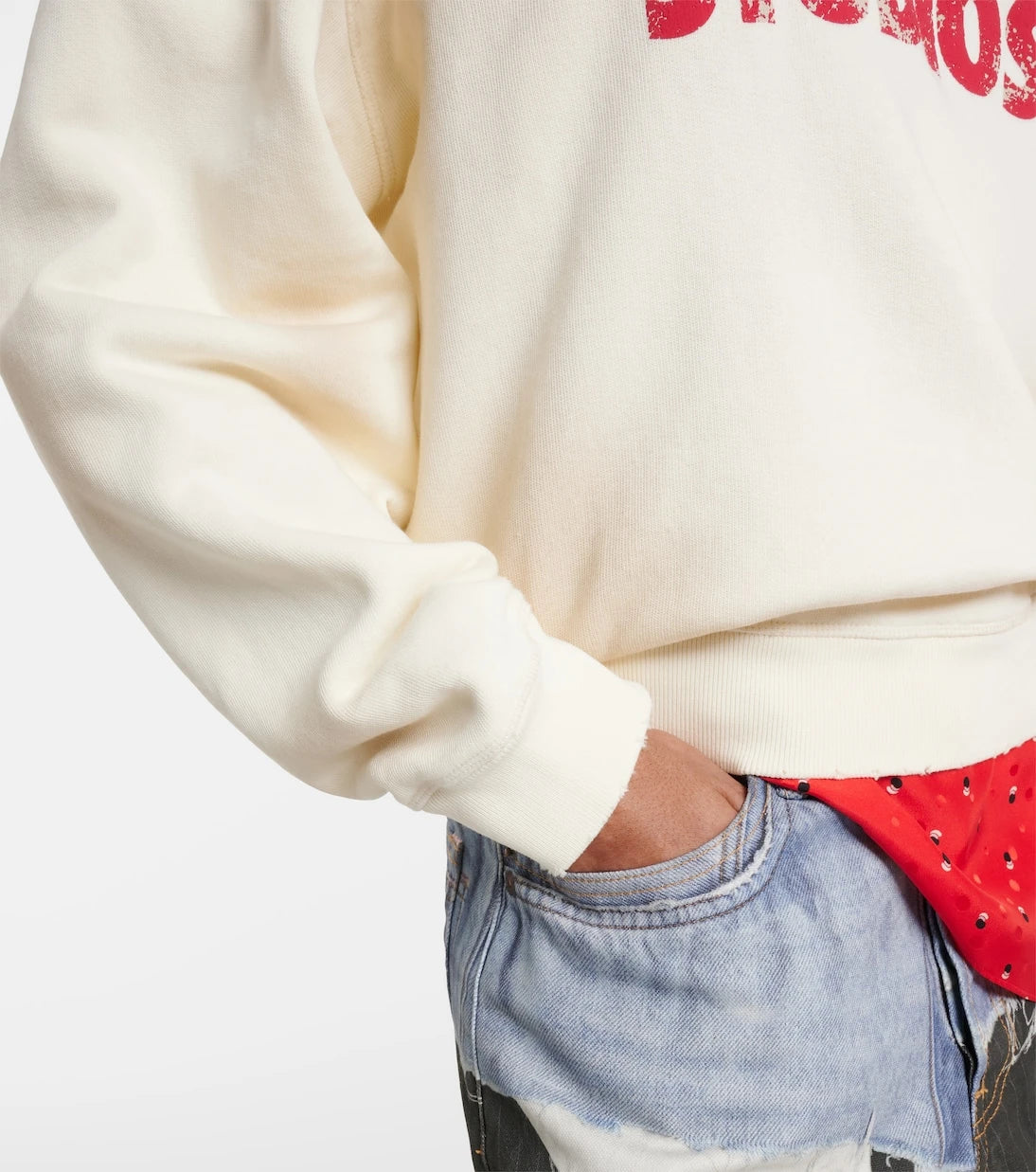 Acne Studios - Logo distressed cotton jersey sweatshirt