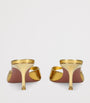 Gold Leather Jeanne Heeled Mules 60