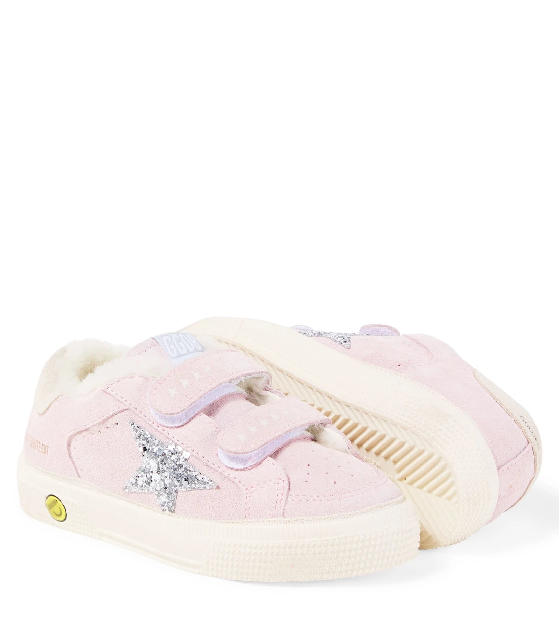 Golden Goose Kids - حذاء رياضي May School من جلد الشمواه اللامع للأطفال