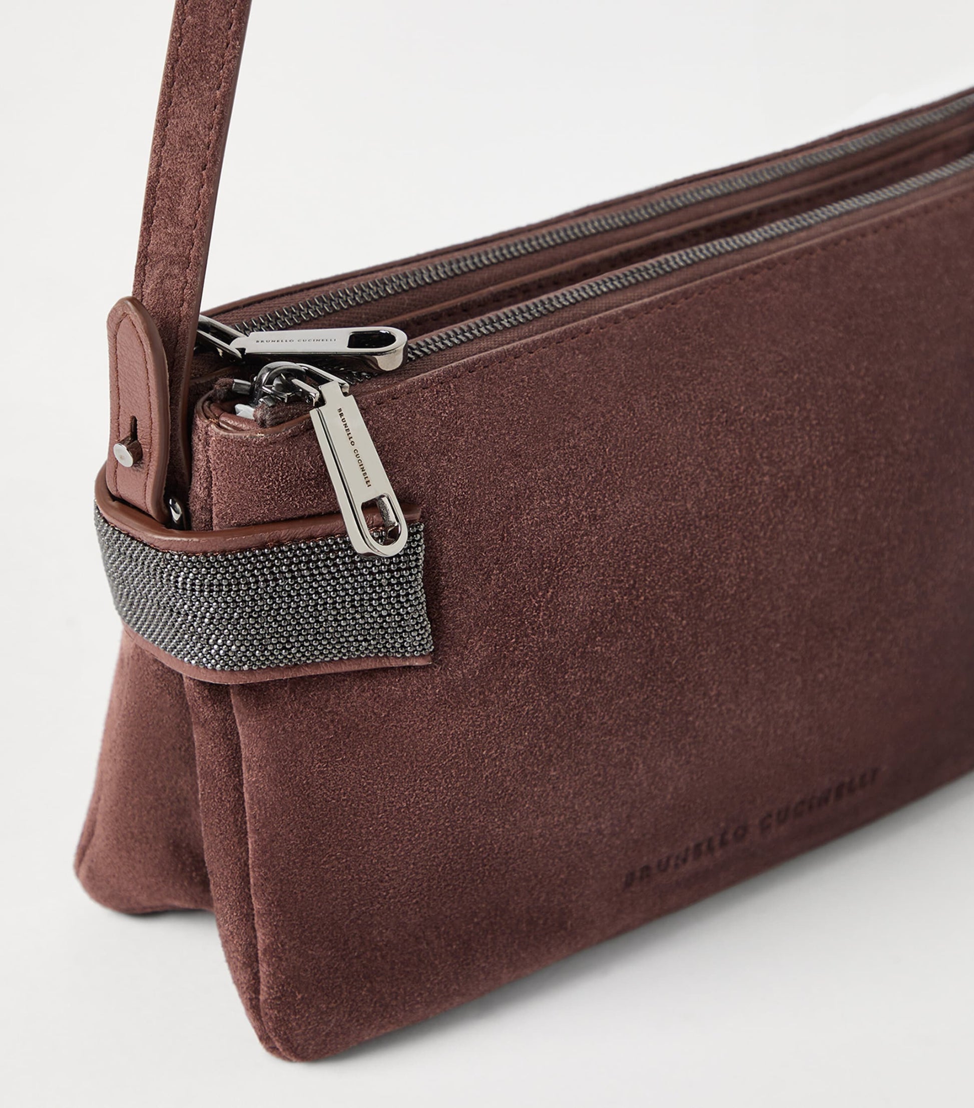 Brunello Cucinelli Mini Suede Essence Shoulder Bag