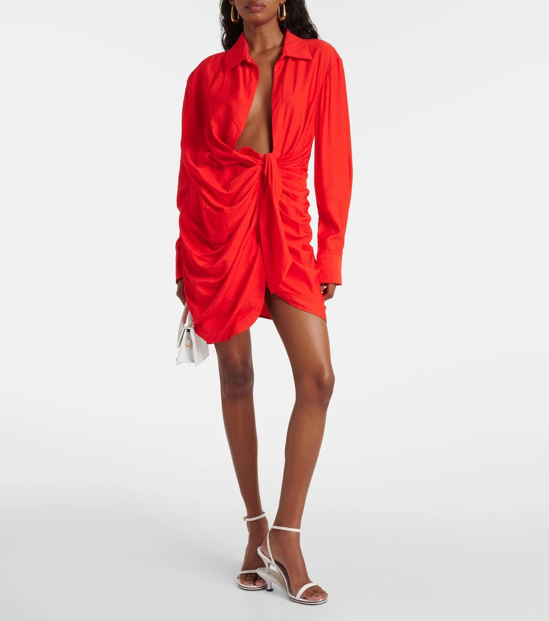 Jacquemus - La Robe Bahia draped shirt dress