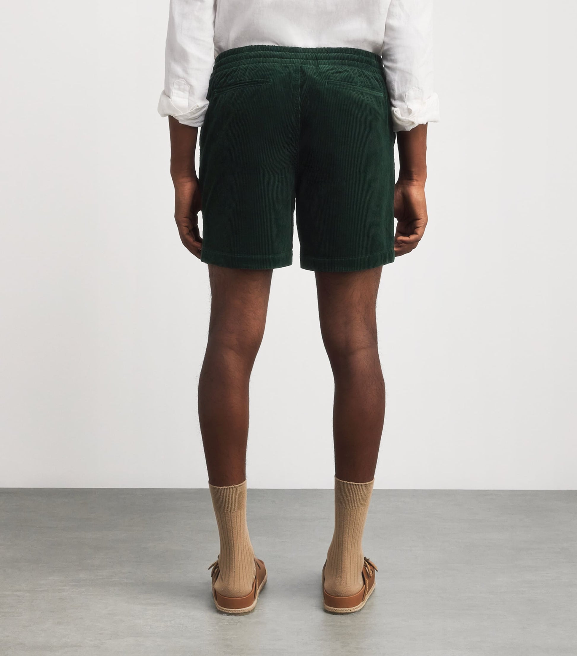 Cotton Corduroy Logo Shorts