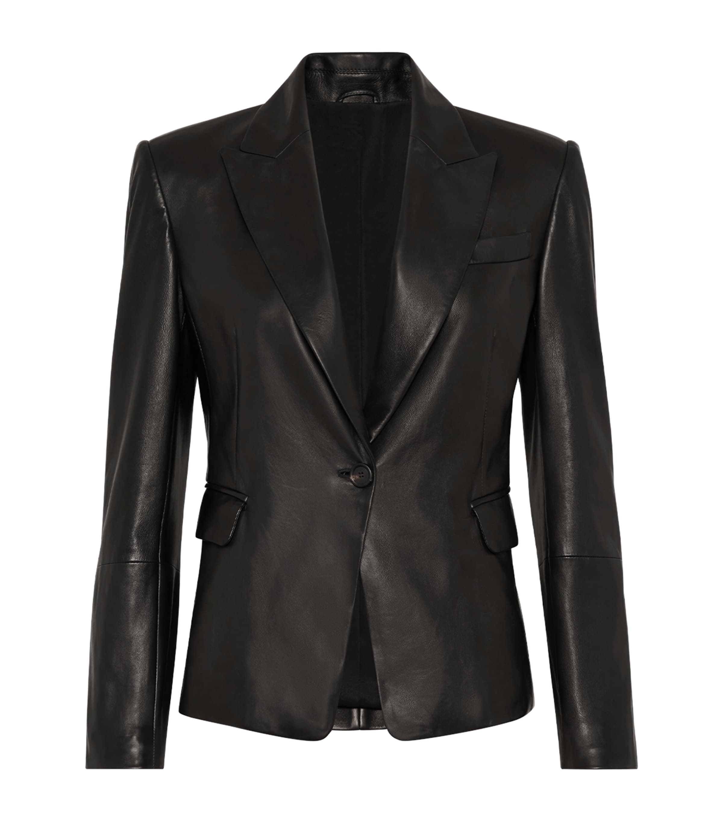 Brunello Cucinelli Black Nappa Leather Blazer