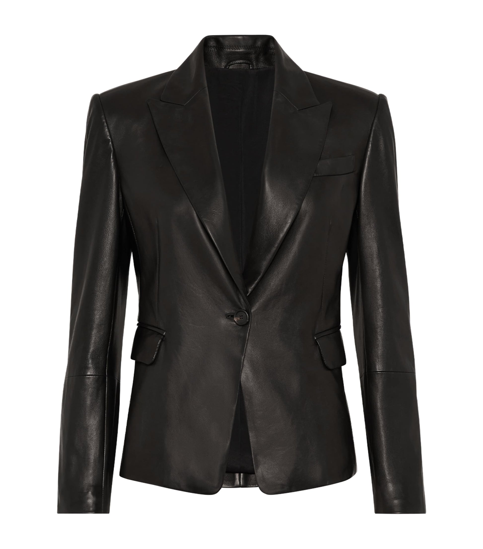 Brunello Cucinelli Black Nappa Leather Blazer