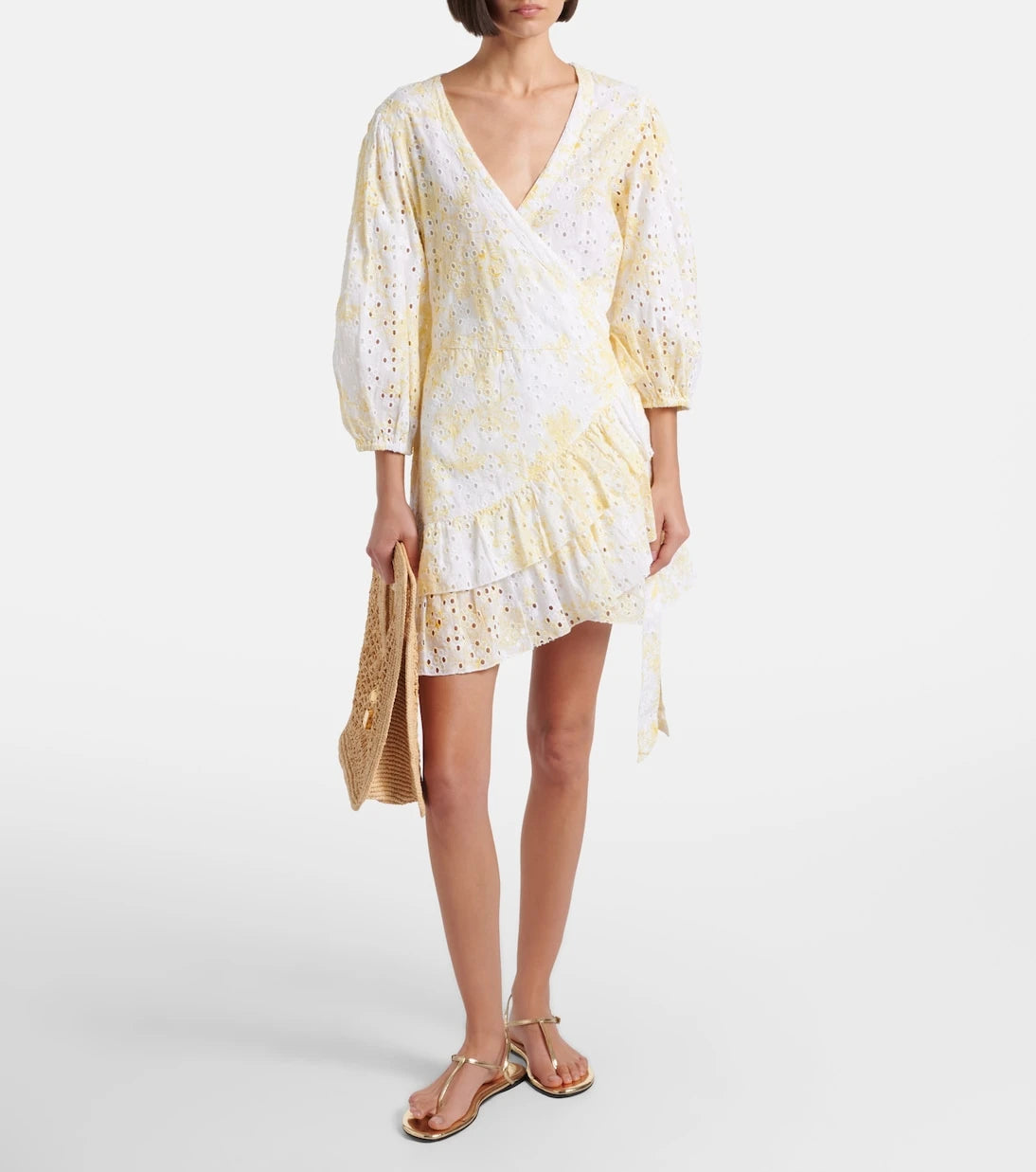 Melissa Odabash - Tabitha broderie anglaise cotton wrap dress