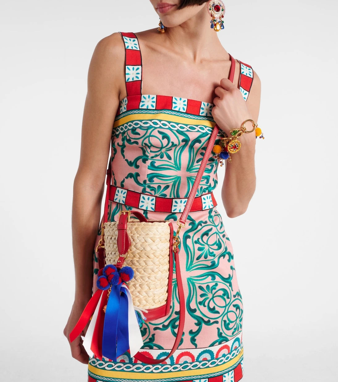 Dolce&Gabbana - Taormina Carla Medium raffia bucket bag