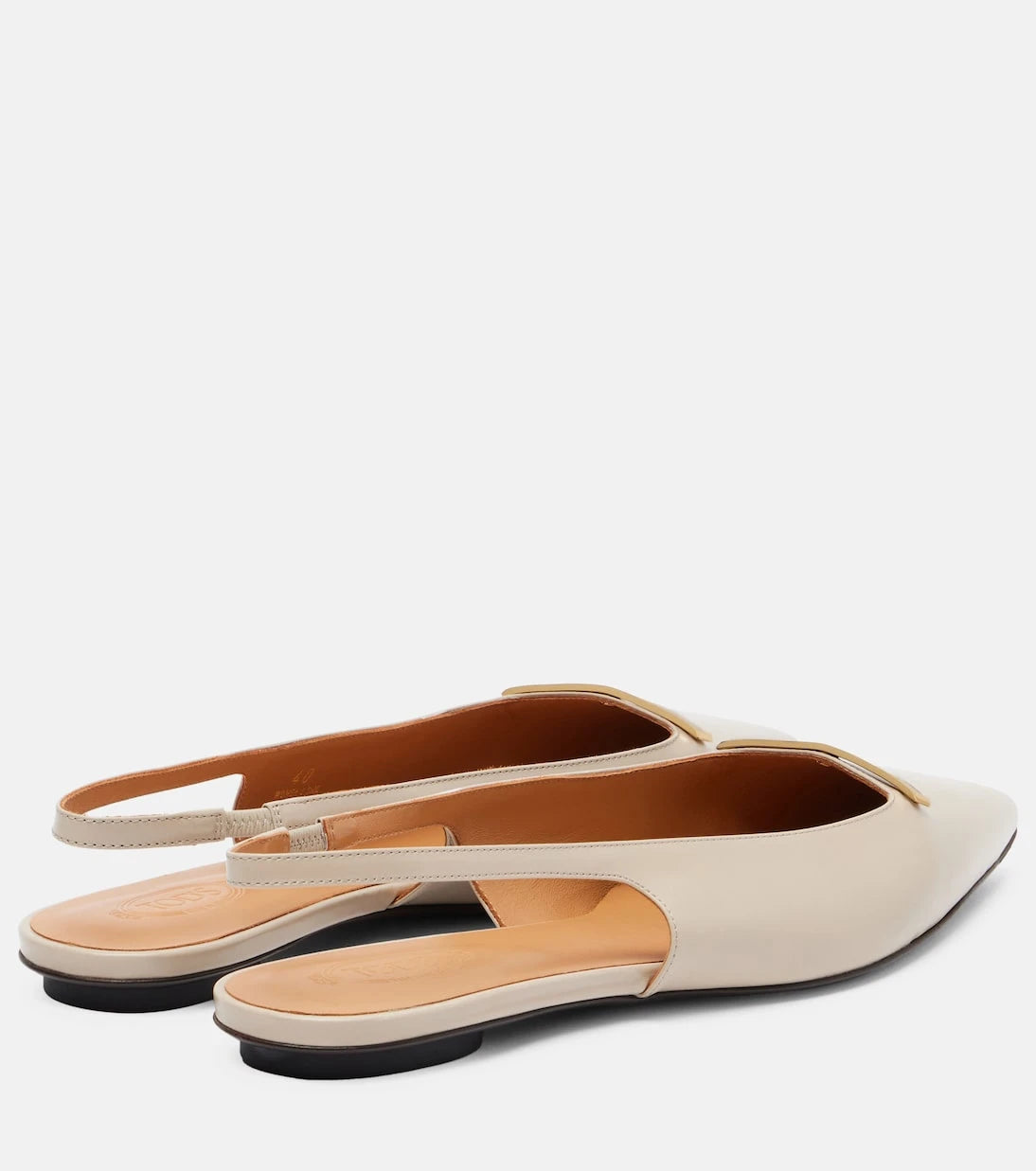 Tod's - Leather slingback flats