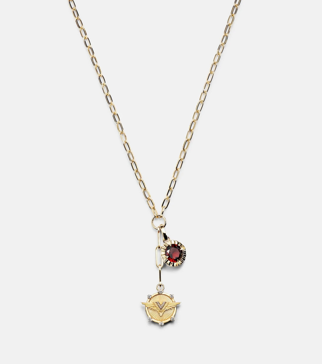 FoundRae - Vivacity & Internal Compass 18kt gold necklace with diamonds