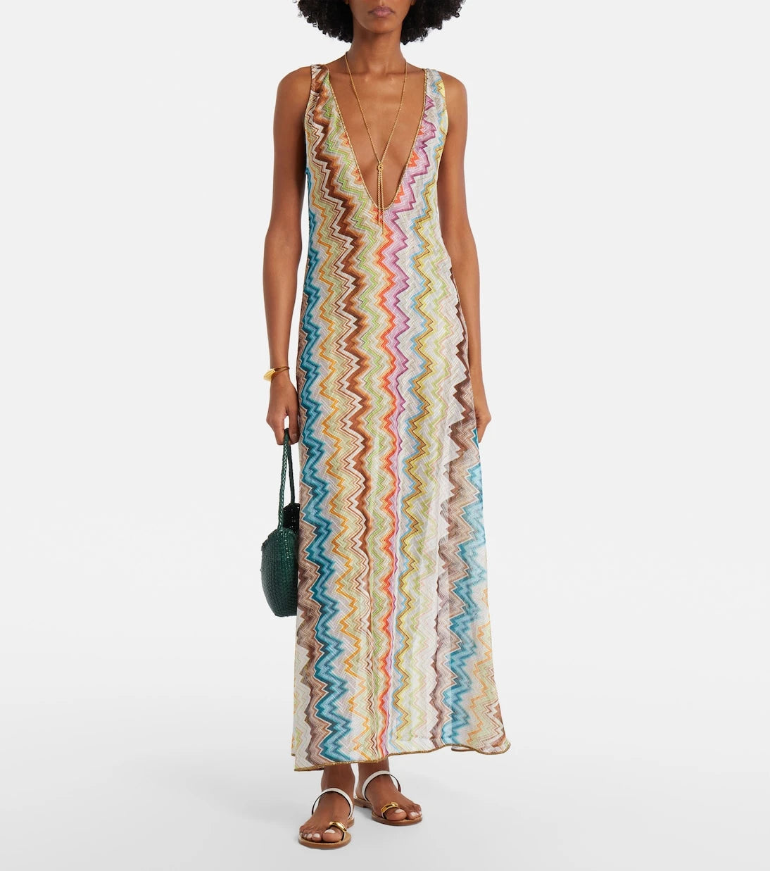 Missoni - فستان ماكسي بنمط متعرج
