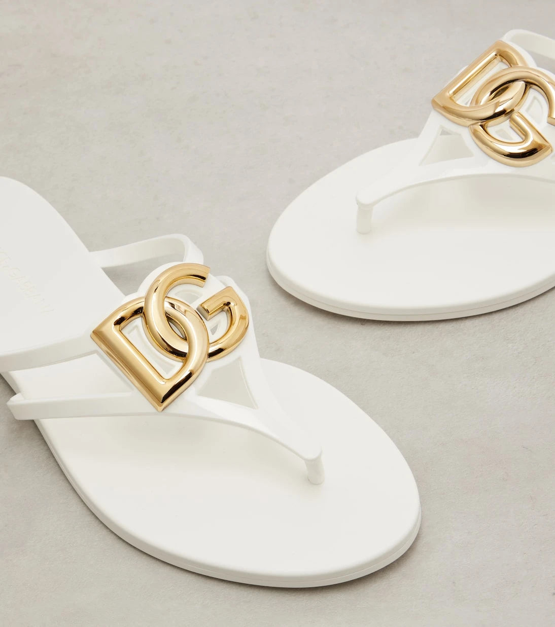 Dolce&Gabbana - DG rubber thong sandals