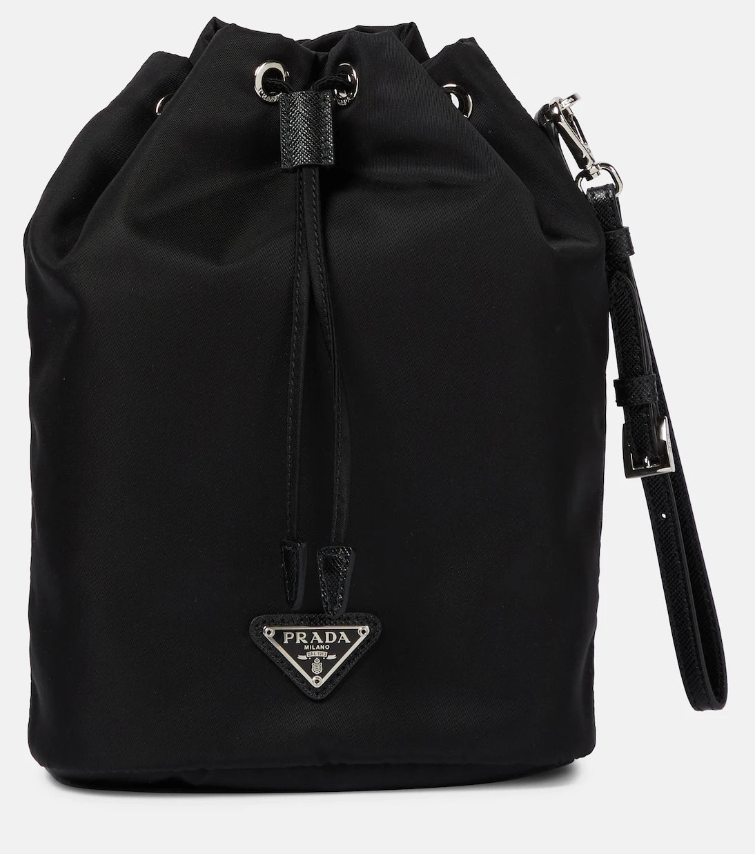 Prada - Re-Nylon deri detaylı kova çanta