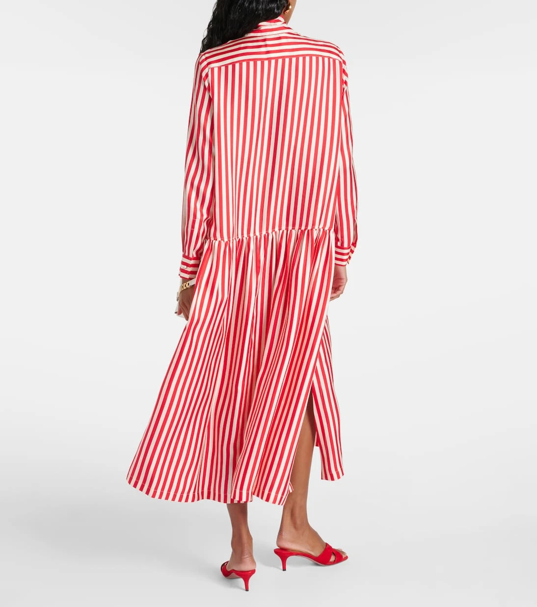 Max Mara - Faesite striped silk twill maxi dress