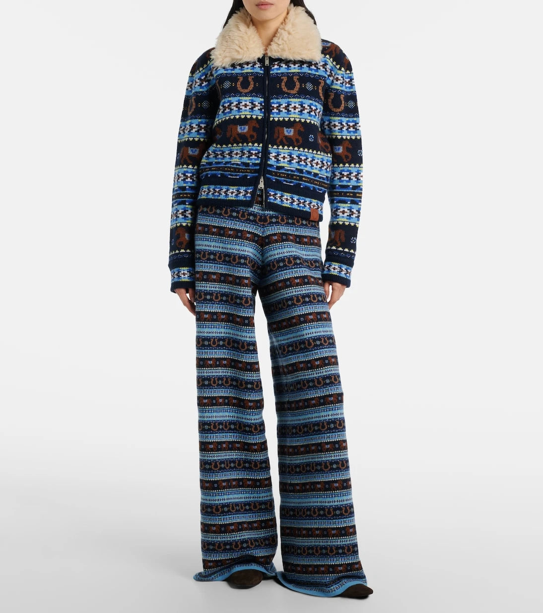 Stella McCartney - Knitted virgin wool straight pants