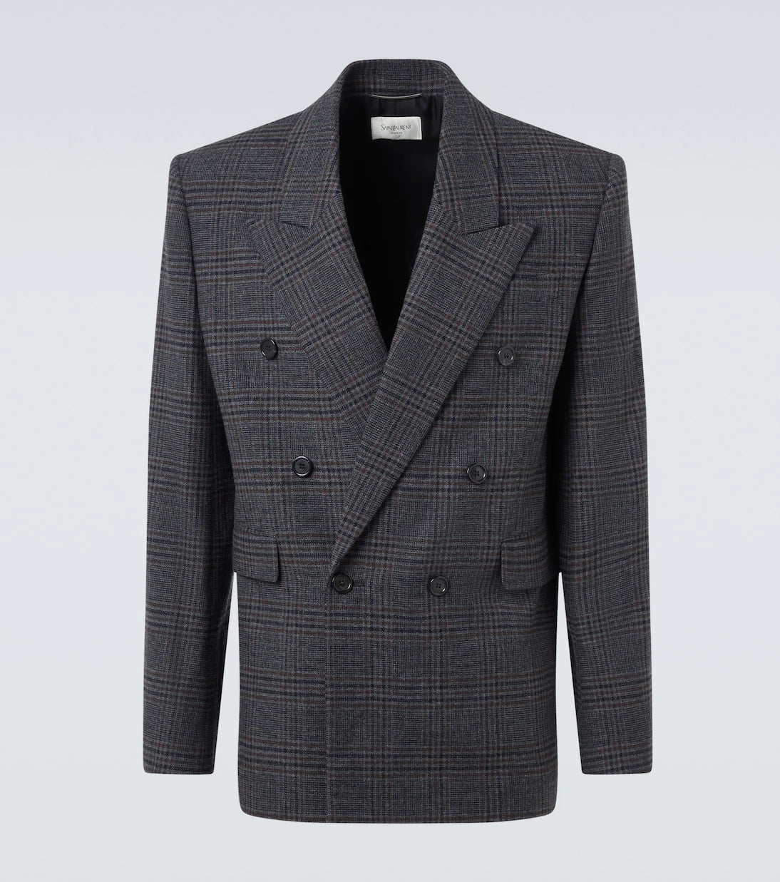 Saint Laurent - Checked wool and cashmere blazer