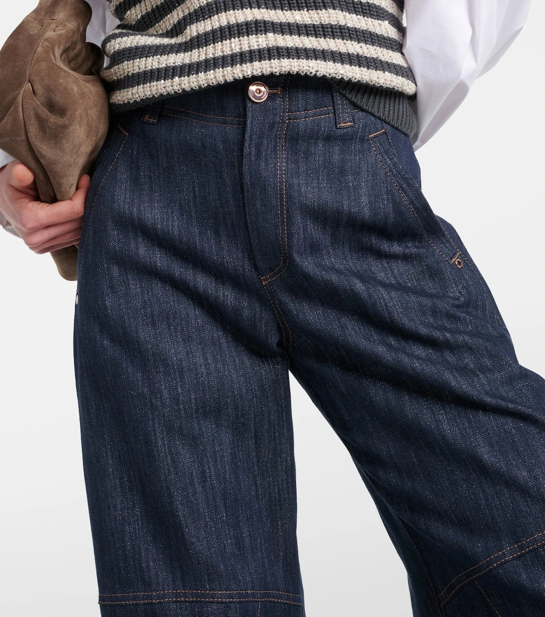Brunello Cucinelli - High-rise wide-leg jeans