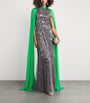 Zuhair Murad Green Silk Chiffon Scarf