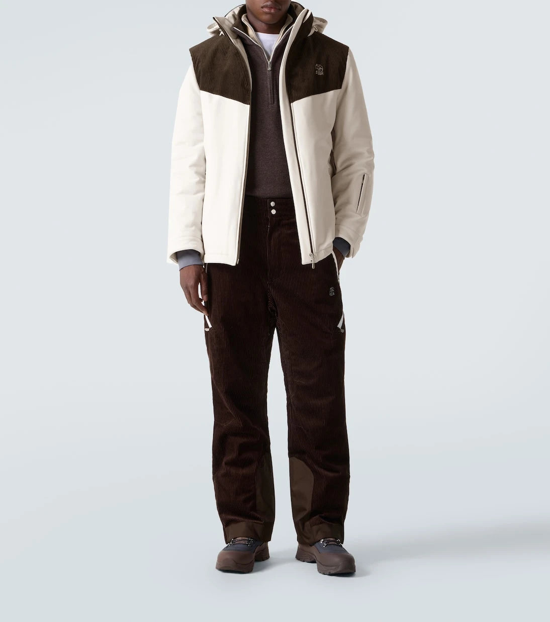 Brunello Cucinelli - Corduroy-paneled ski jacket