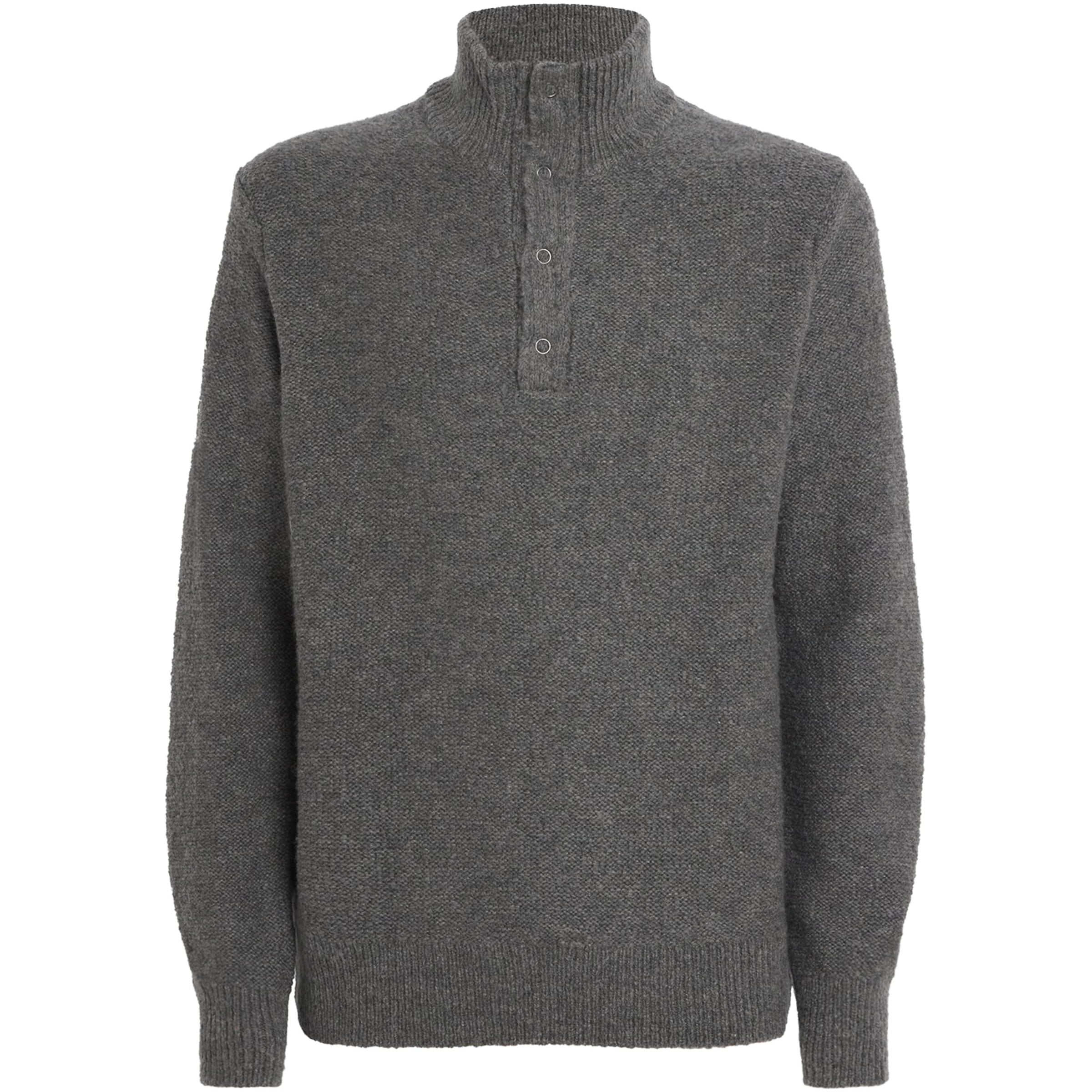 PAIGE Grey Merino Wool-Blend Kotoni Sweater