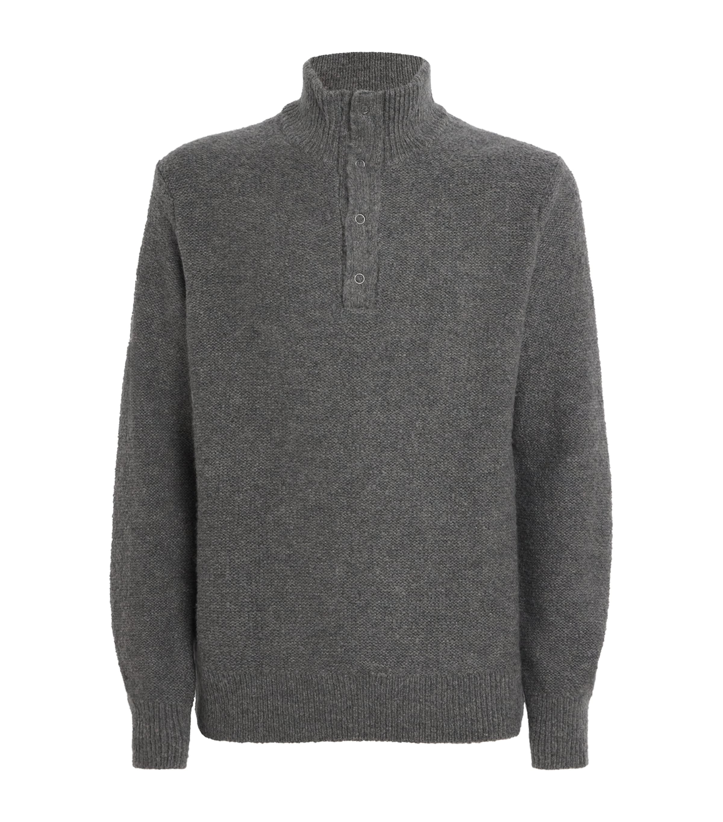 PAIGE Grey Merino Wool-Blend Kotoni Sweater