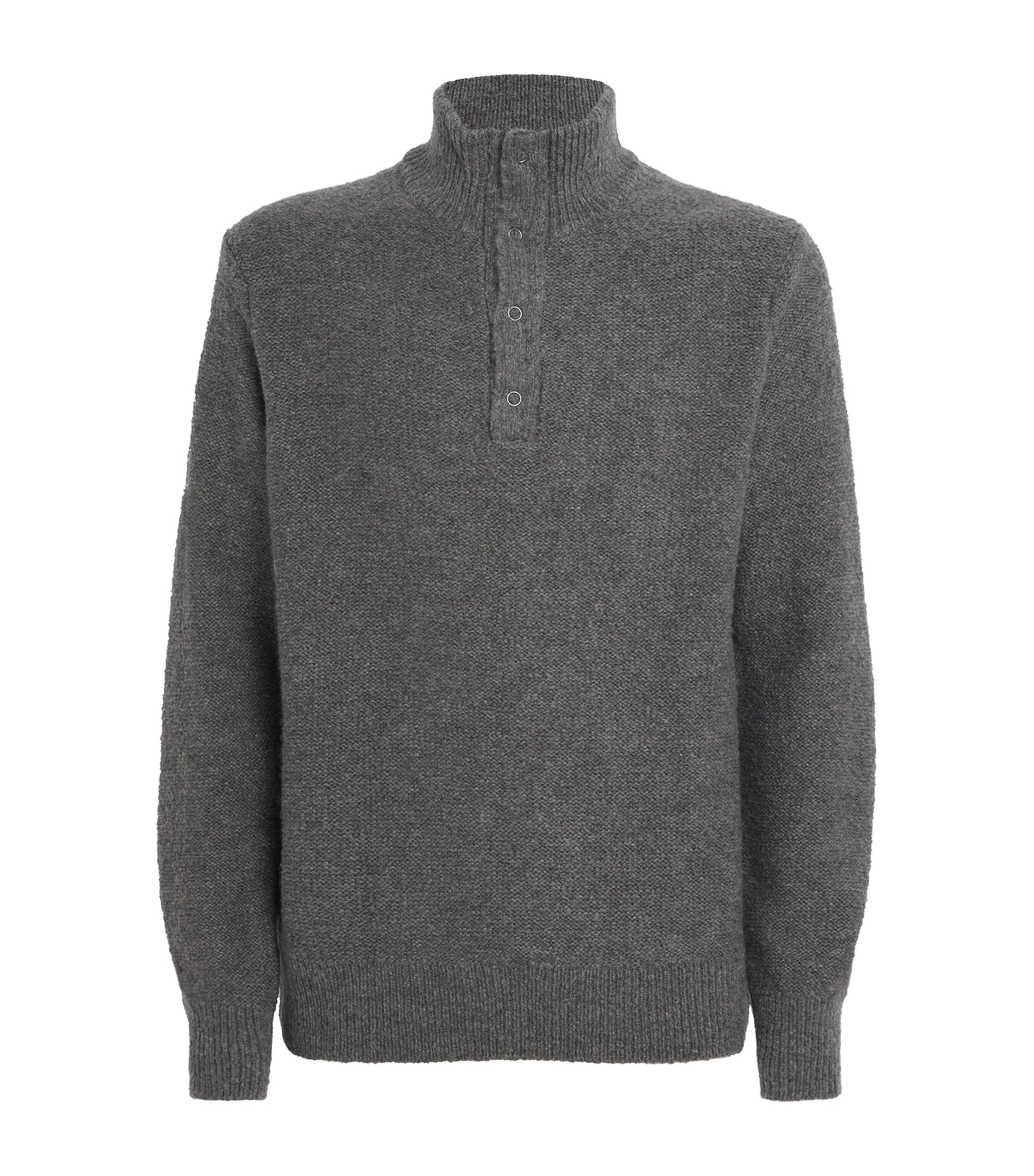 PAIGE Grey Merino Wool-Blend Kotoni Sweater
