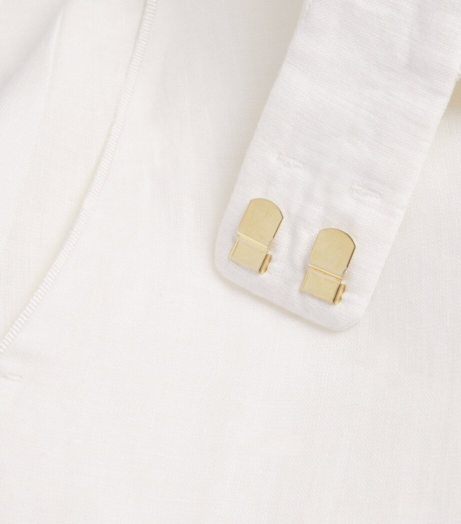 Eleventy White x Harrods Linen Bermuda Shorts