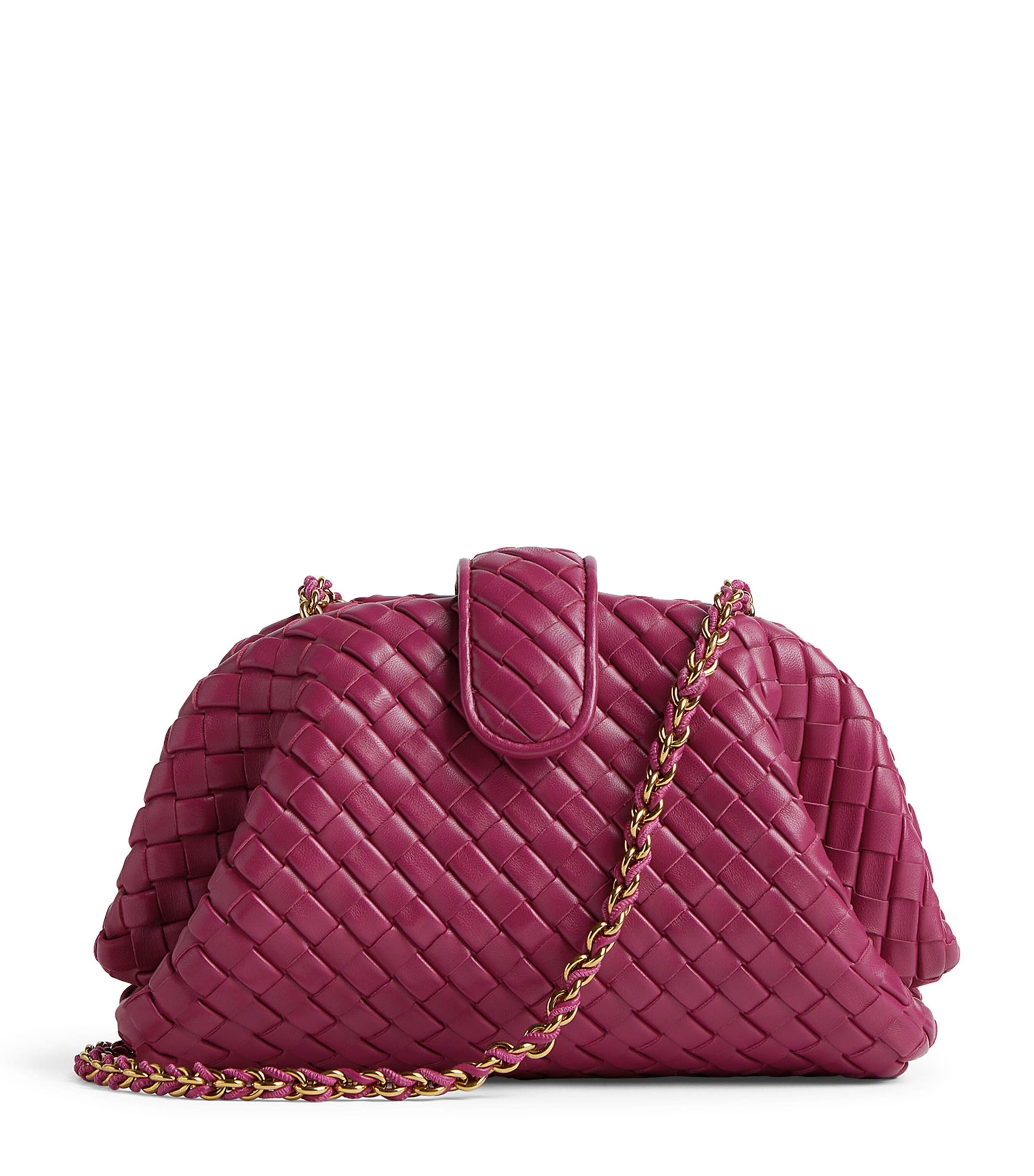 Bottega Veneta Pink Small Leather Lauren 1980 Clutch Bag