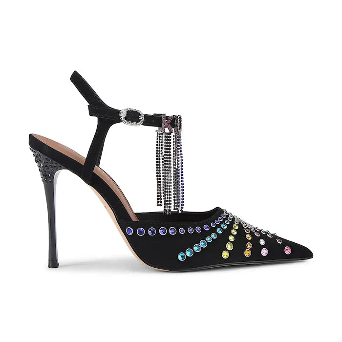 Kurt Geiger London Kurt Crystal Point İnce Topuklu Süet Ayakkabı