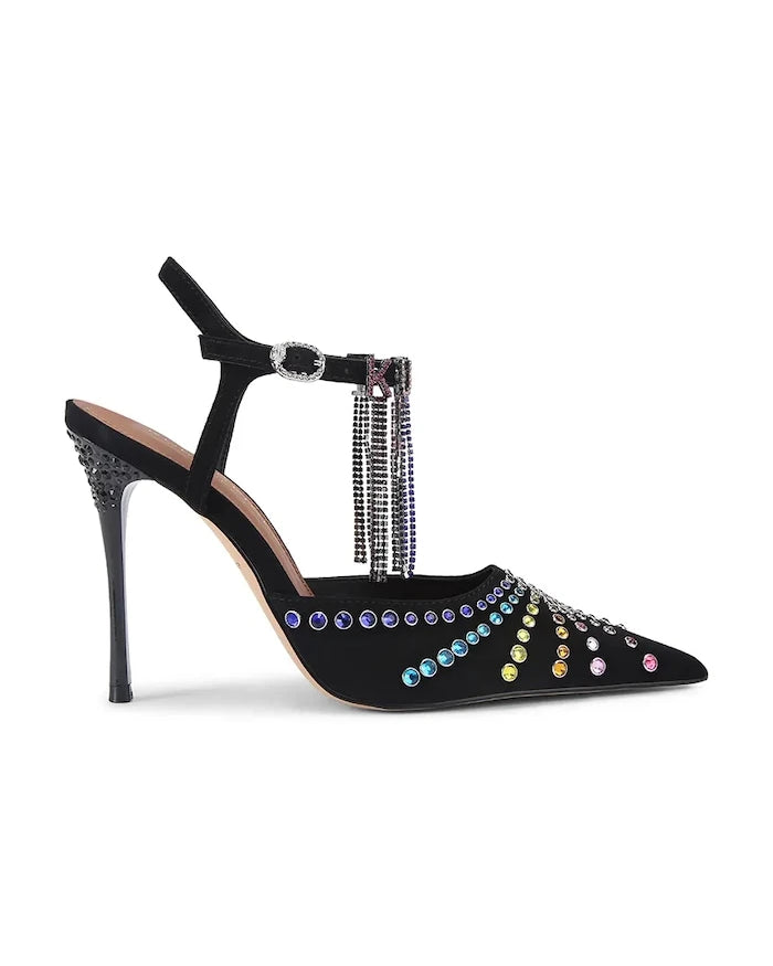 Kurt Geiger London Kurt Crystal Point İnce Topuklu Süet Ayakkabı
