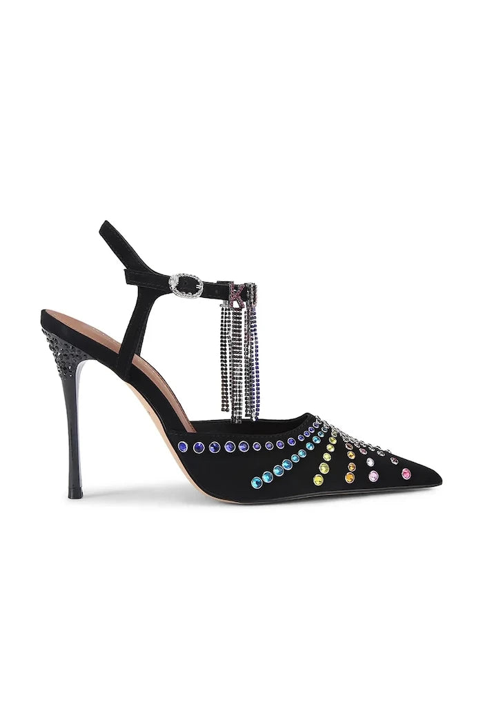 Kurt Geiger London Kurt Crystal Point İnce Topuklu Süet Ayakkabı