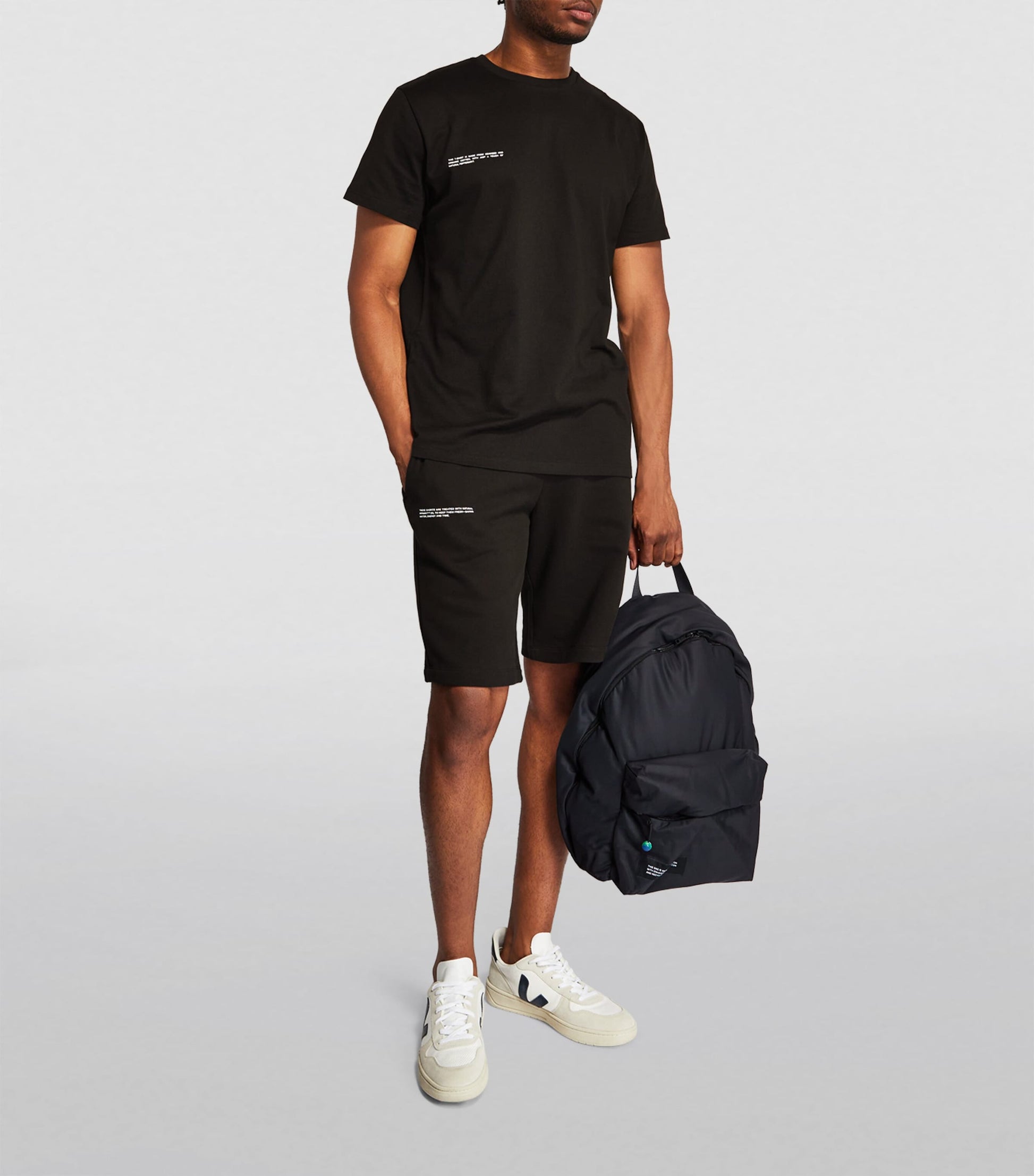 Black Organic Cotton 365 Long Sweatshorts