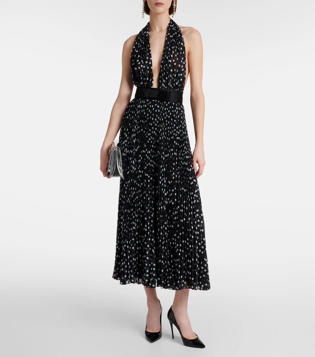 Dolce&Gabbana - Polka-dot chiffon midi dress