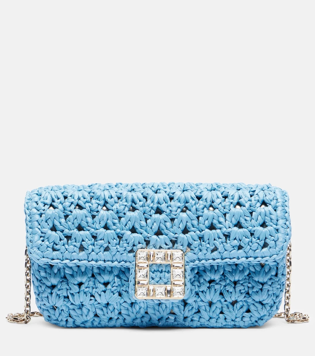 Roger Vivier - حقيبة كتف جي دو فيل من الرافيا