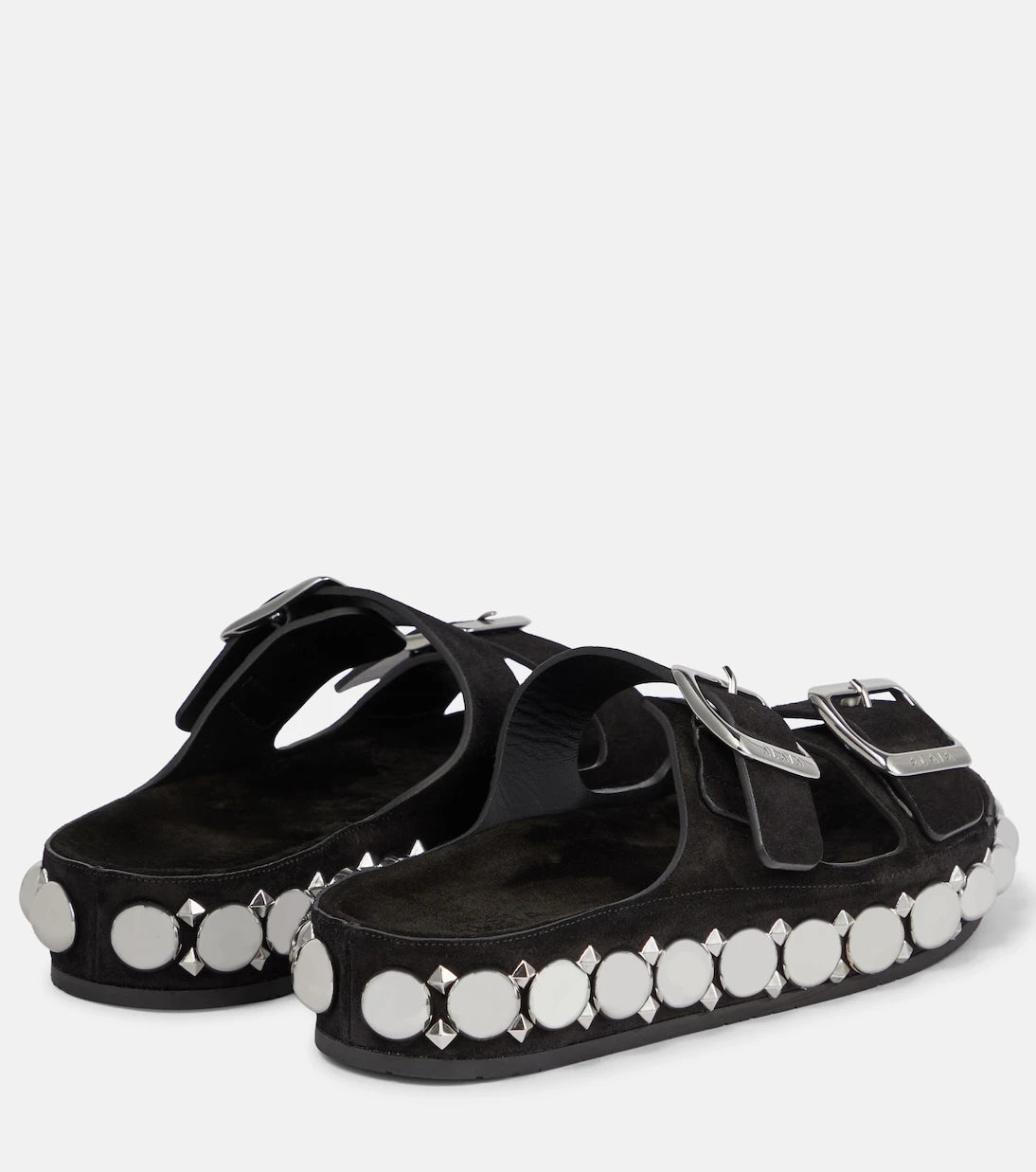 Alaïa - Bombe embellished suede slides