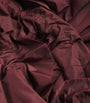 Patou Burgundy Ruffle-Hem Midi Dress