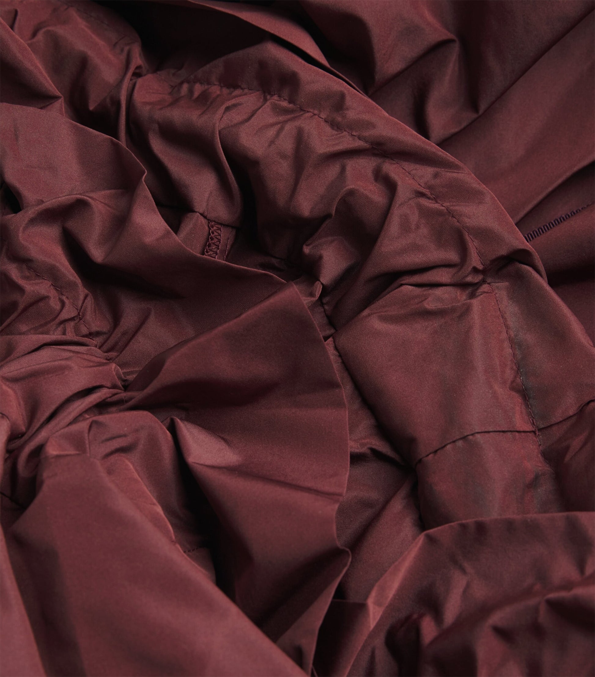 Patou Burgundy Ruffle-Hem Midi Dress