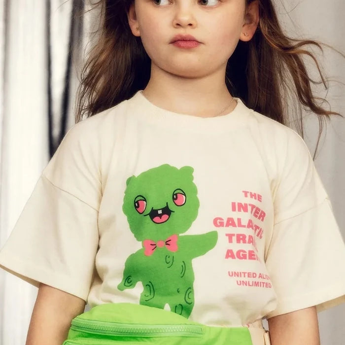 Mini Rodini Alien travel agency Çocuk Pamuk Tişört