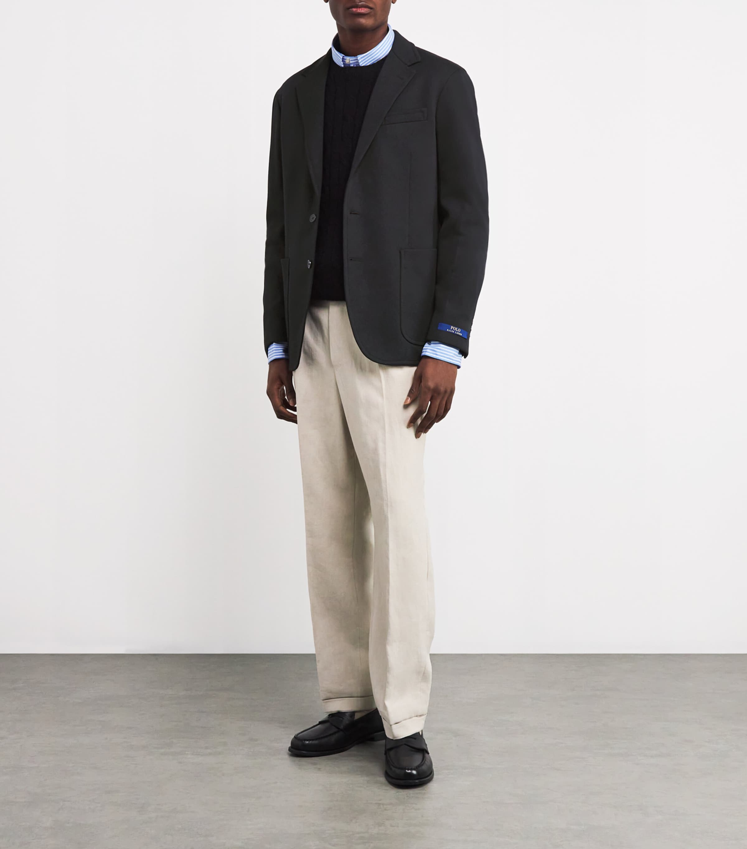 Black Double-Knit Blazer