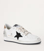 Golden Goose White Leather-Glitter Ball Star Sneakers