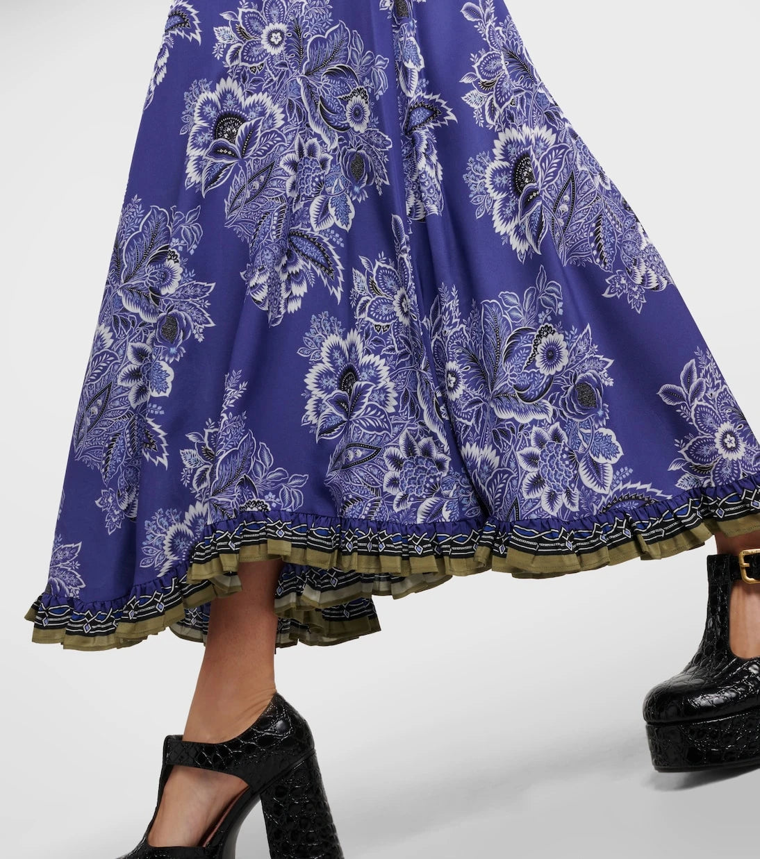 Etro - Floral silk maxi skirt
